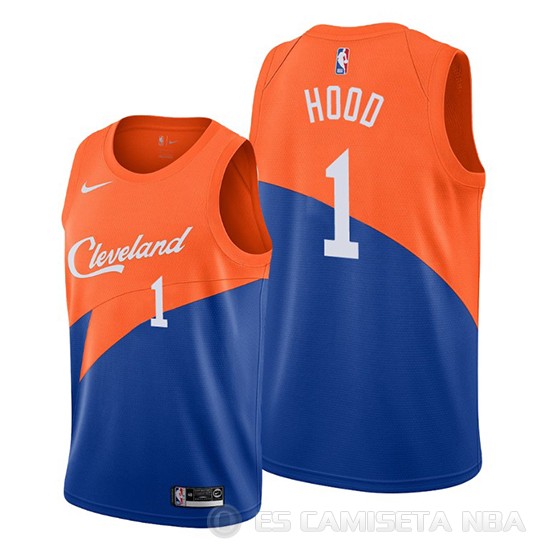 Camiseta Rodney Hood #1 Cleveland Cavaliers Ciudad Edition Azul - Haga un click en la imagen para cerrar